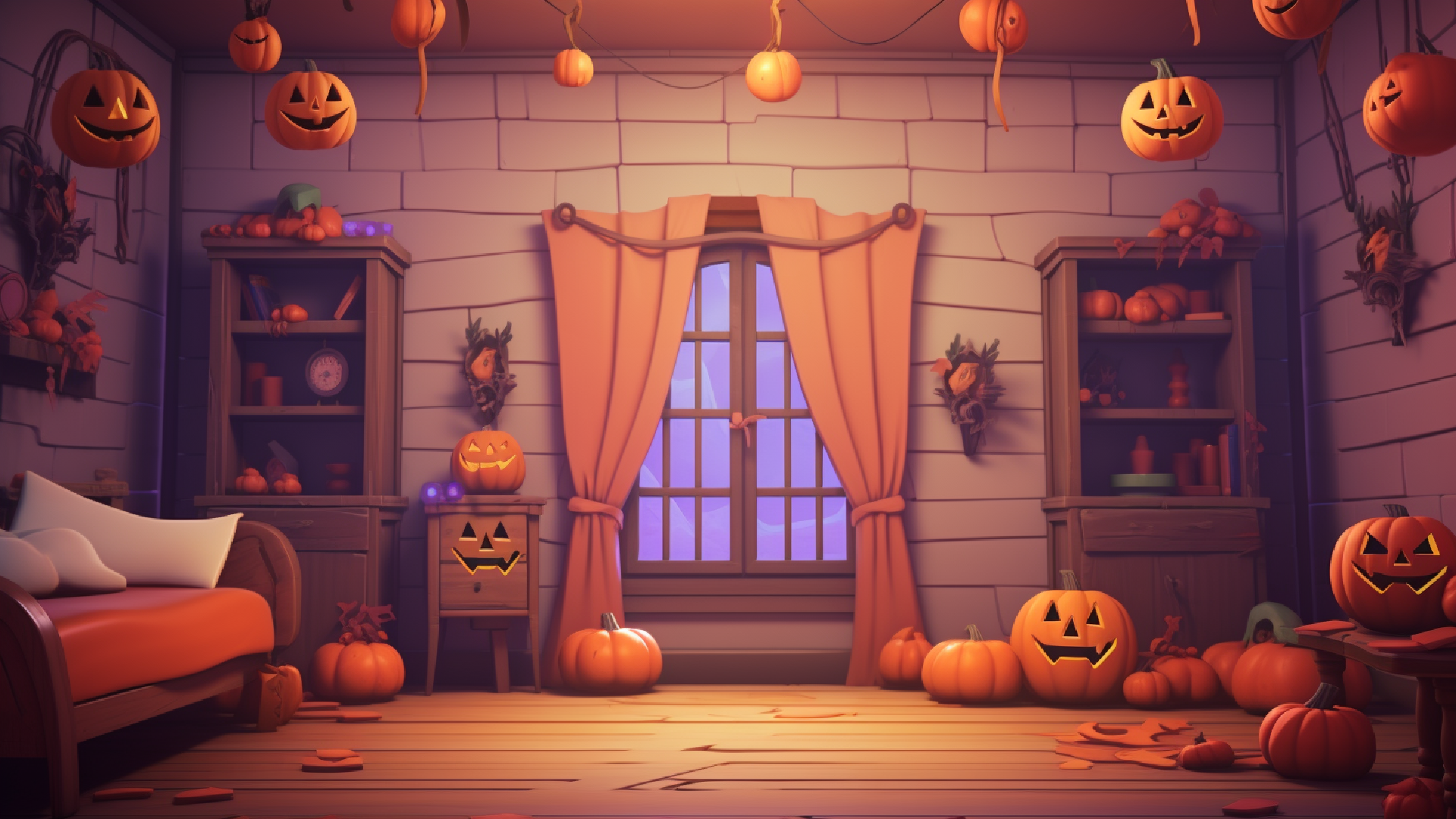 ハロウィン仕様のお部屋/ポップスタイル【9枚】