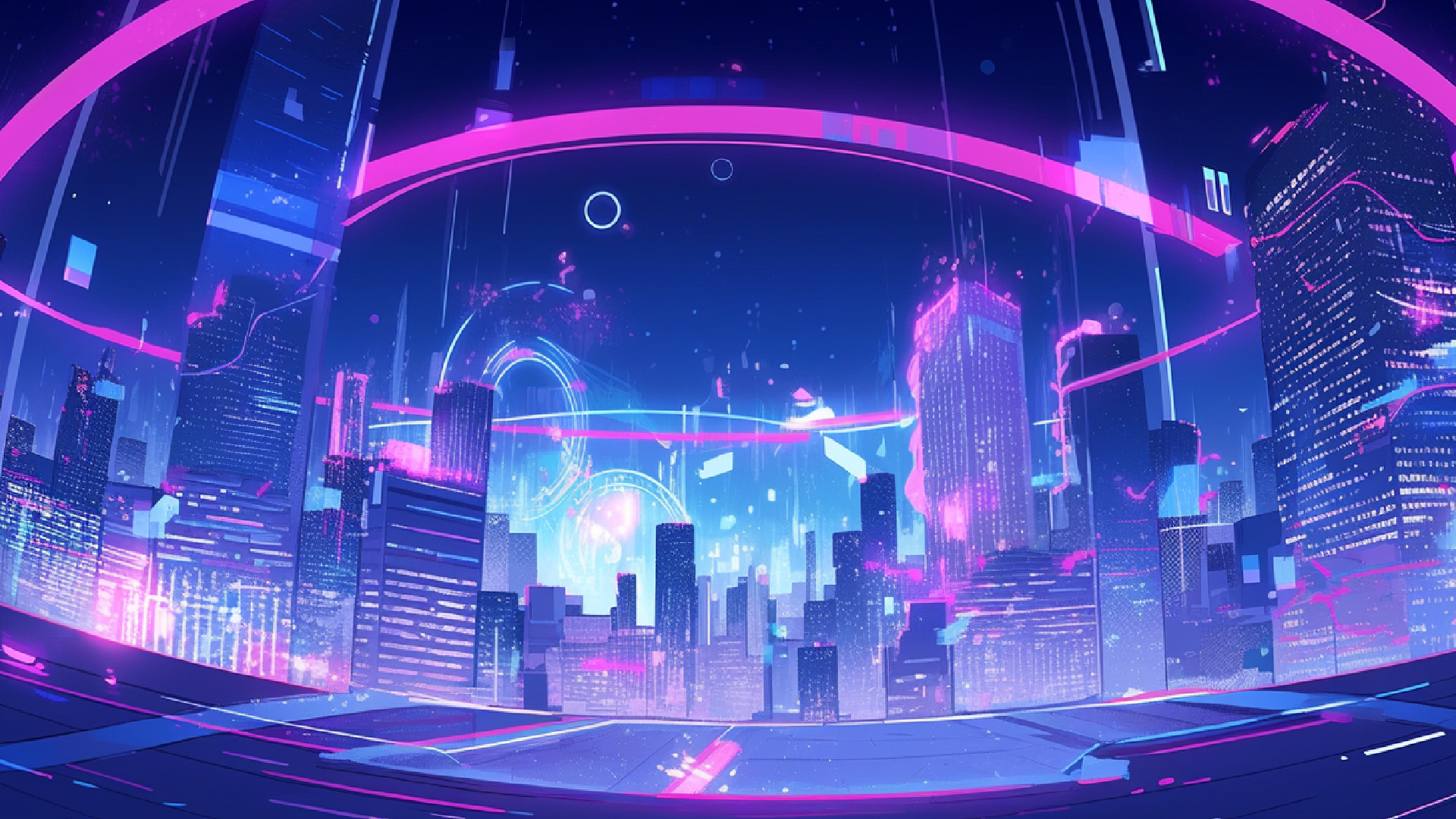 仮想空間の背景イラスト