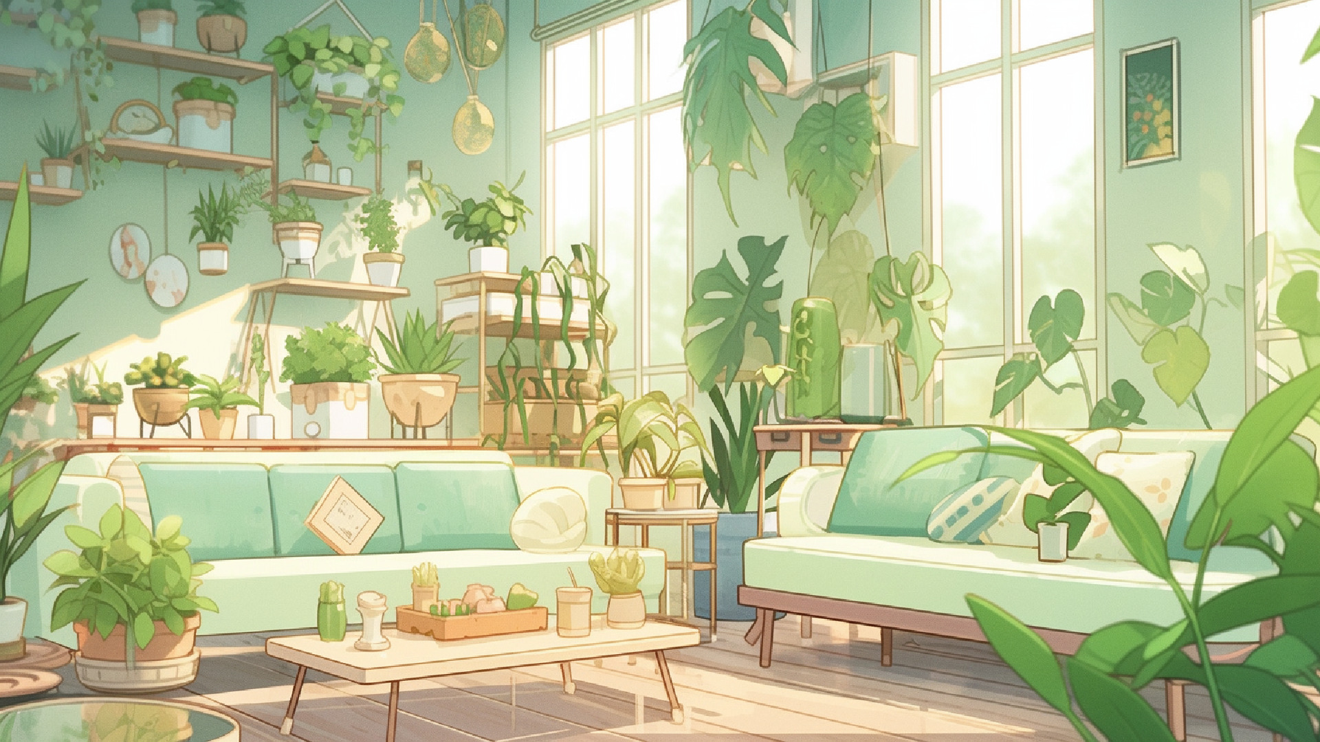 植物の多い部屋