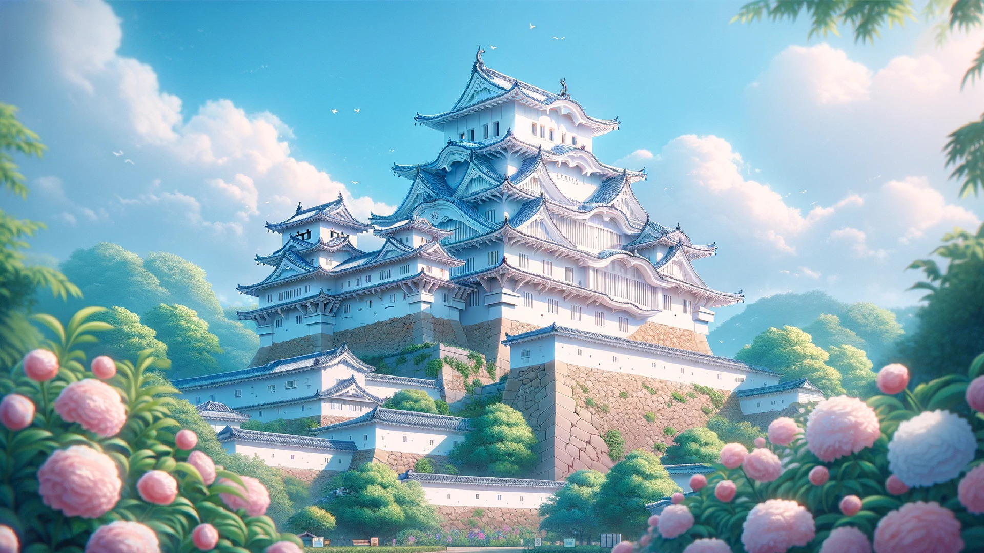 Anime Castle Close Up Graphic · Creative Fabrica