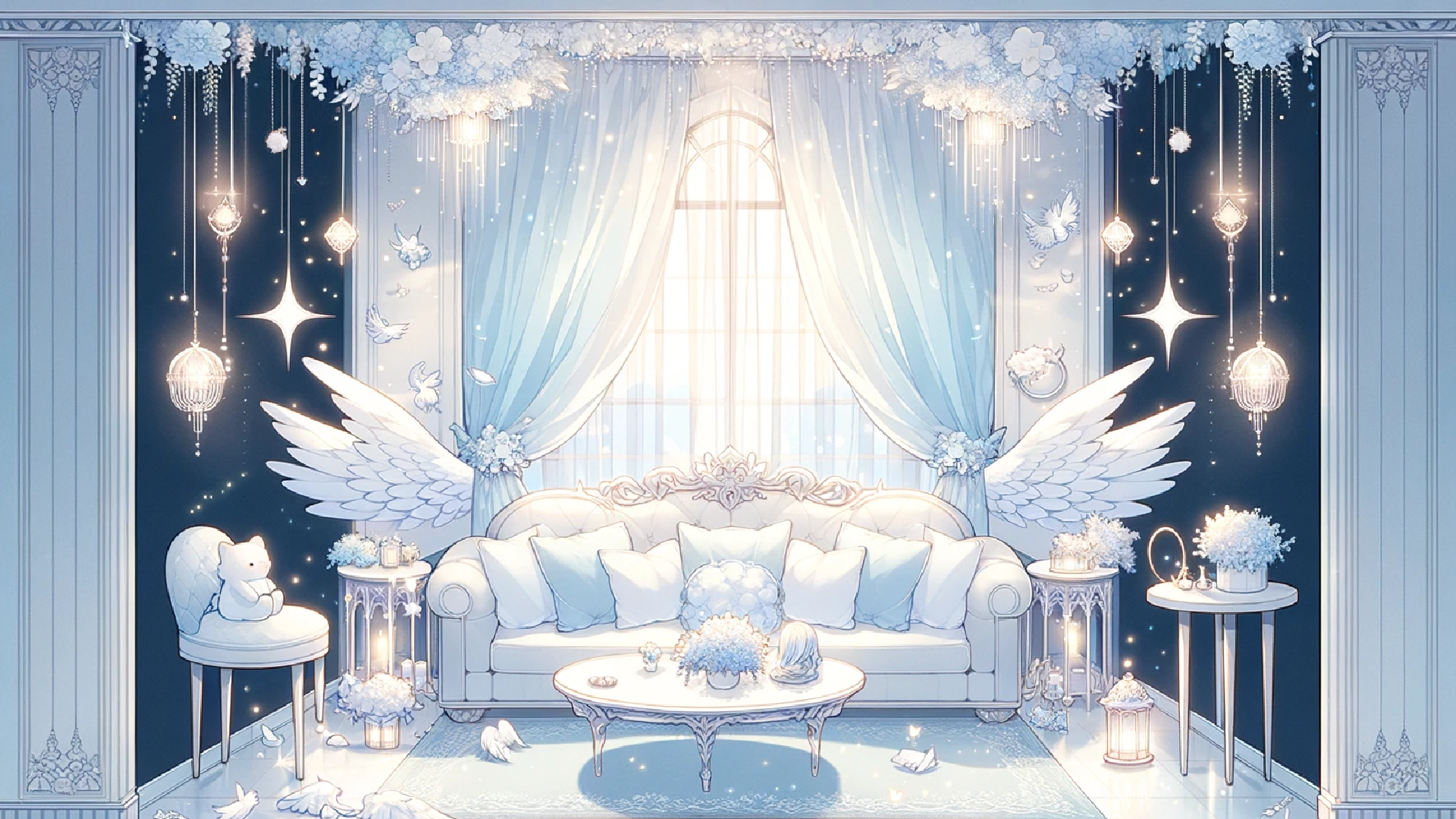 Angel's room anime style background material