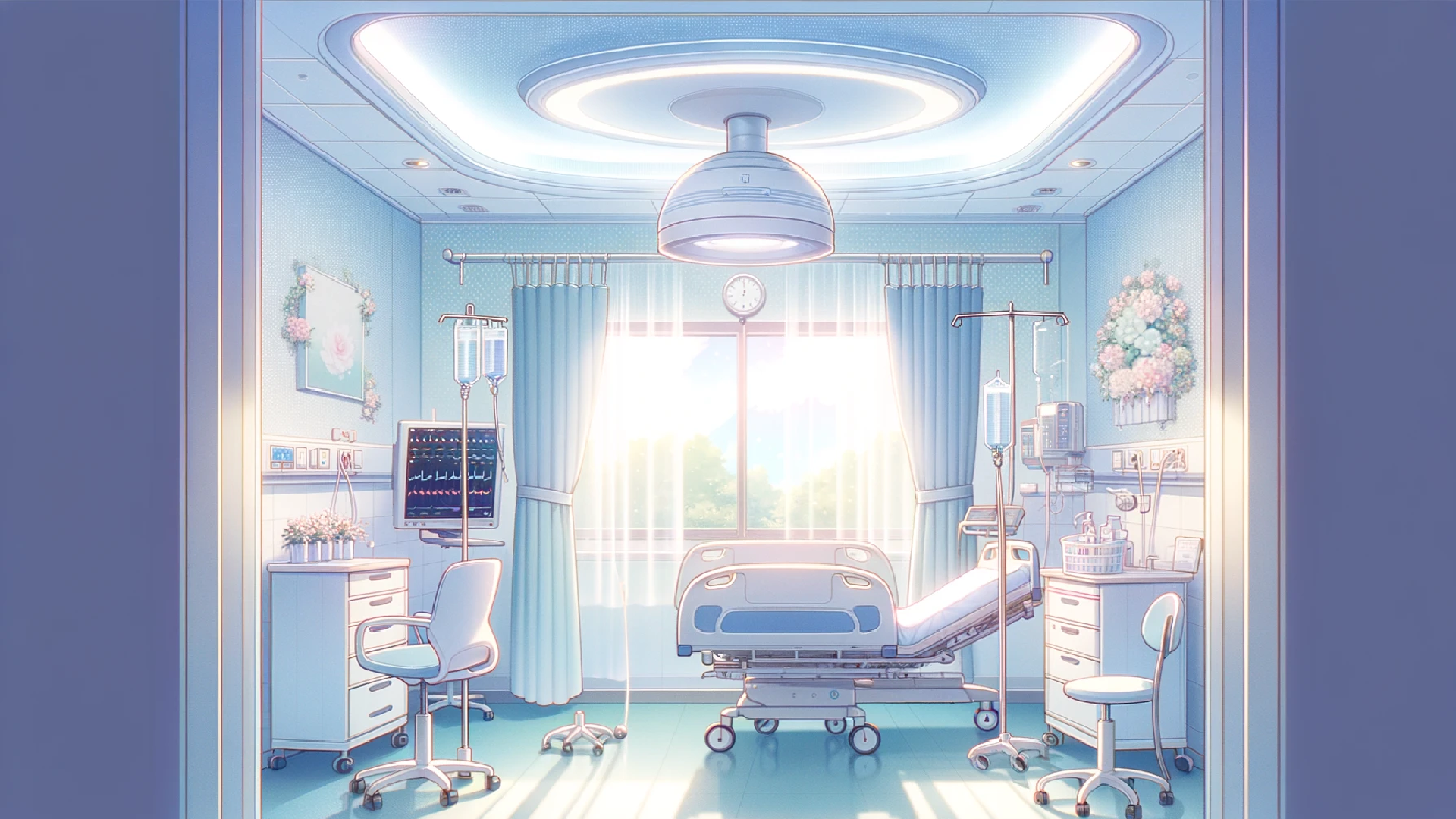 Generative AI, Recovery room with comfortable bed, medical interior, empty  hospital room. 28955885 Stock Photo at Vecteezy