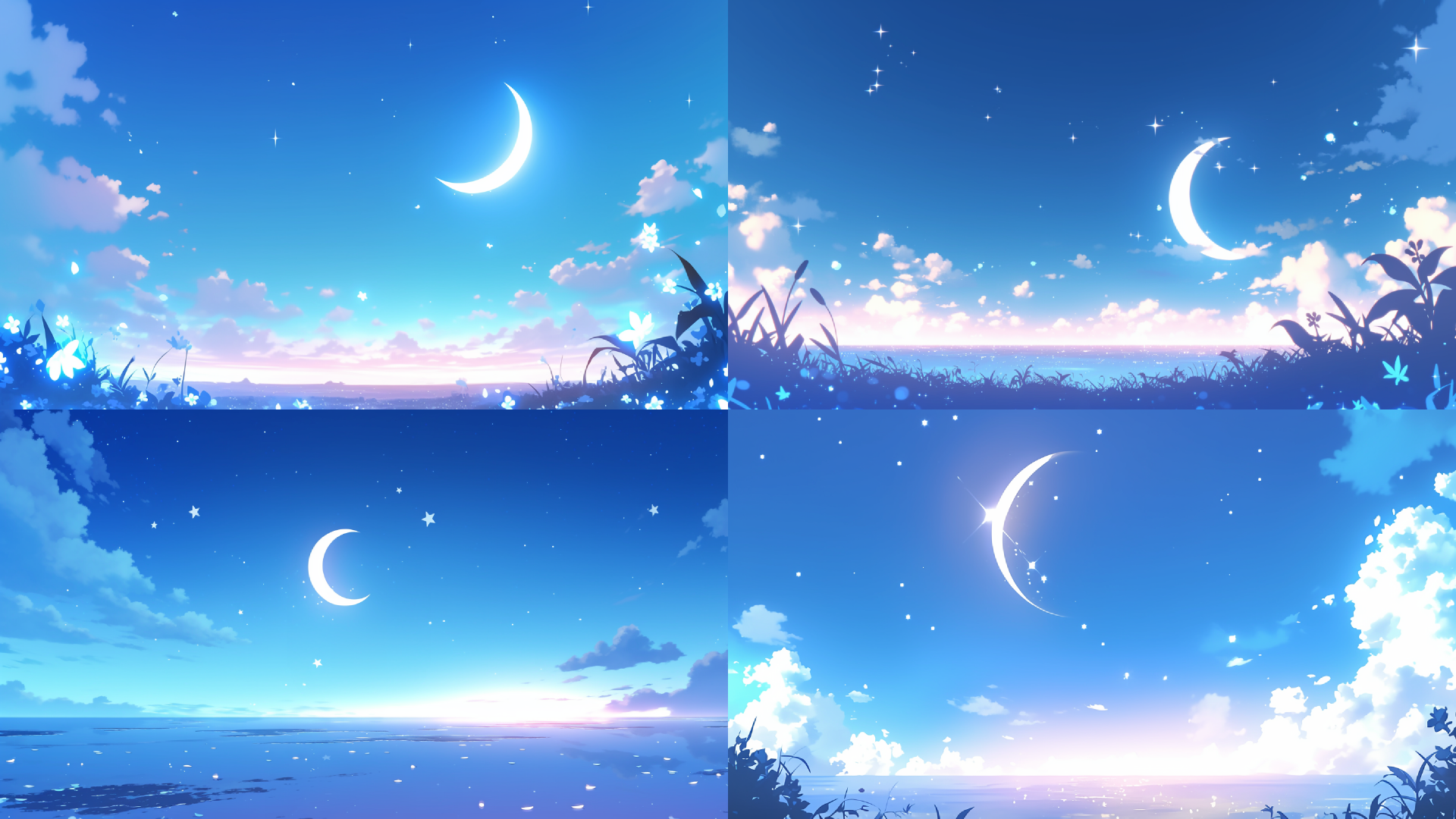 空と三日月[sky and crescent moon]